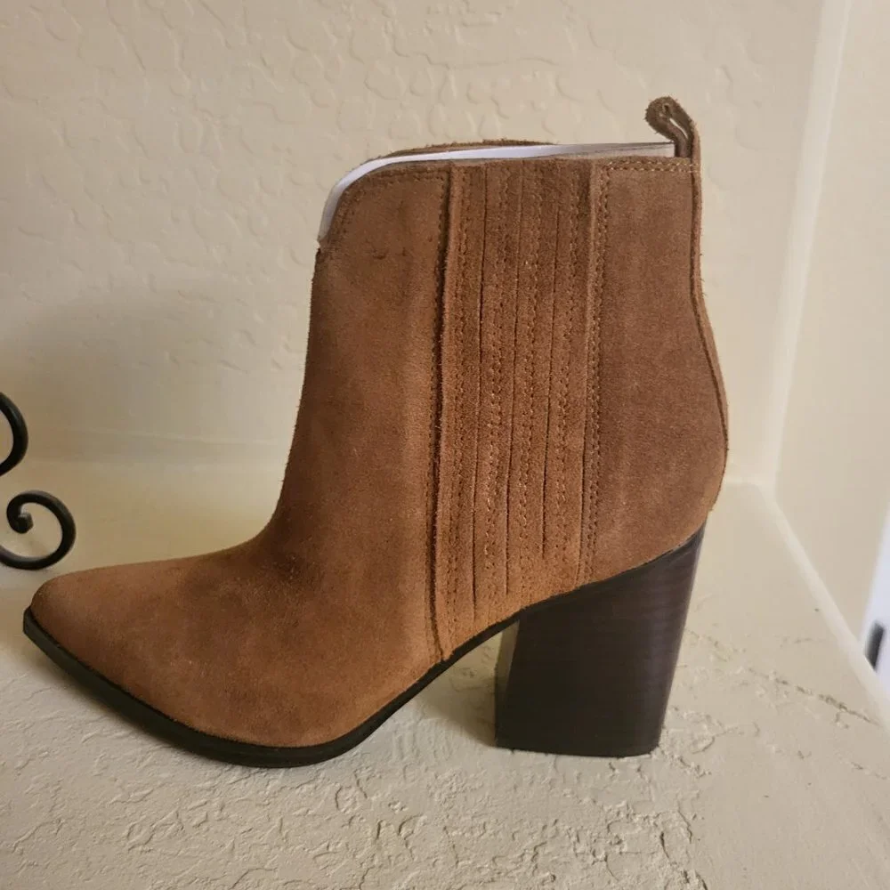 Marc Fisher Maree Brown Booties Size 8 and 8.5 NWT